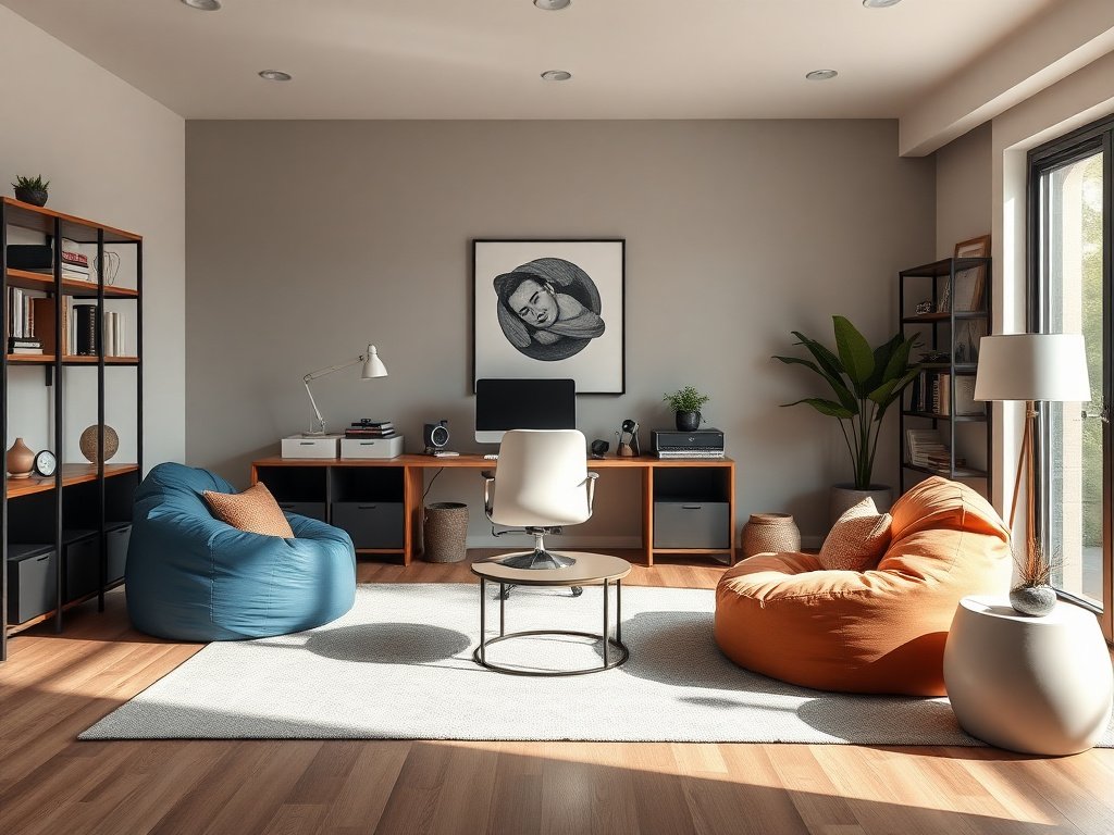 Cách Tận Dụng Ghế Bố Trong Phòng Làm Việc Để Tối Ưu Hiệu Quả 9 Phòng làm việc sáng tạo với cách bài trí kết hợp ghế bố và bàn làm việc truyền thống