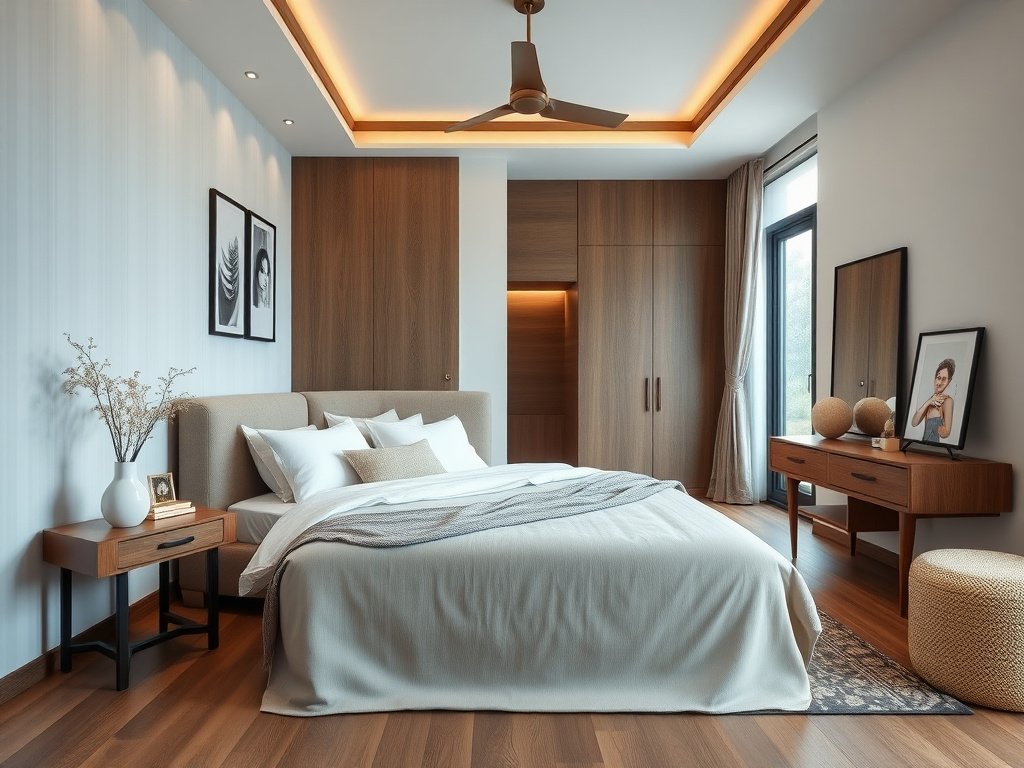 Giường vải ấm cúng và thanh lịch trong nhà gia đình Việt