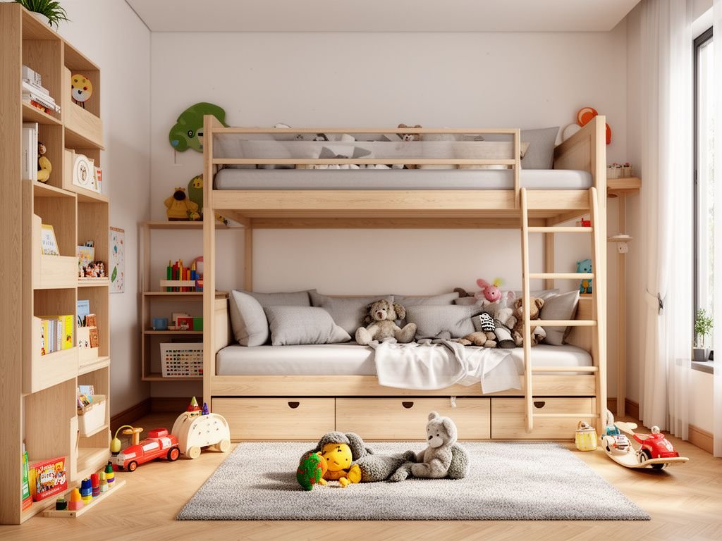 7 Bước Vệ Sinh Giường Tầng Định Kỳ Hiệu Quả 10 Toàn cảnh giường tầng sạch và tươi mới trong nhà Việt Nam