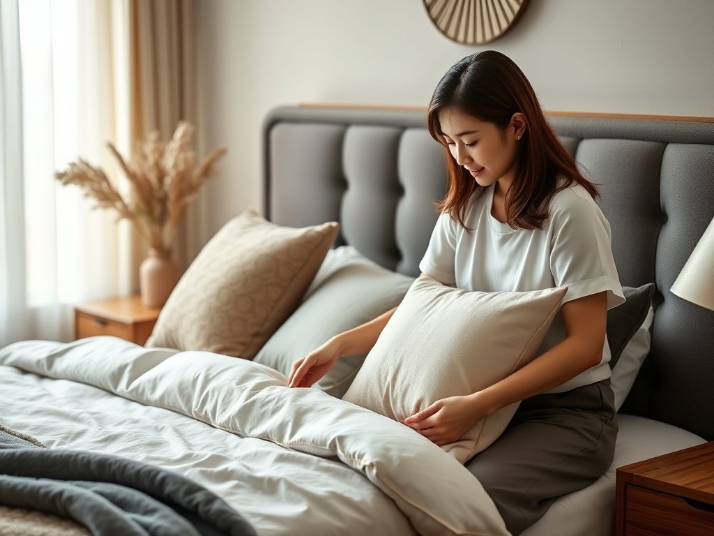 Phòng ngủ tối giản sạch sẽ tại Việt Nam