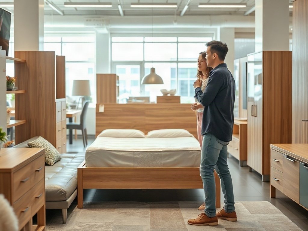 6 Gợi Ý Chọn Giường Ngủ Nhỏ Gọn Đẹp Và Tiện Nghi 12 Kết hợp với nội thất tối giản - gợi ý chọn giường ngủ nhỏ gọn