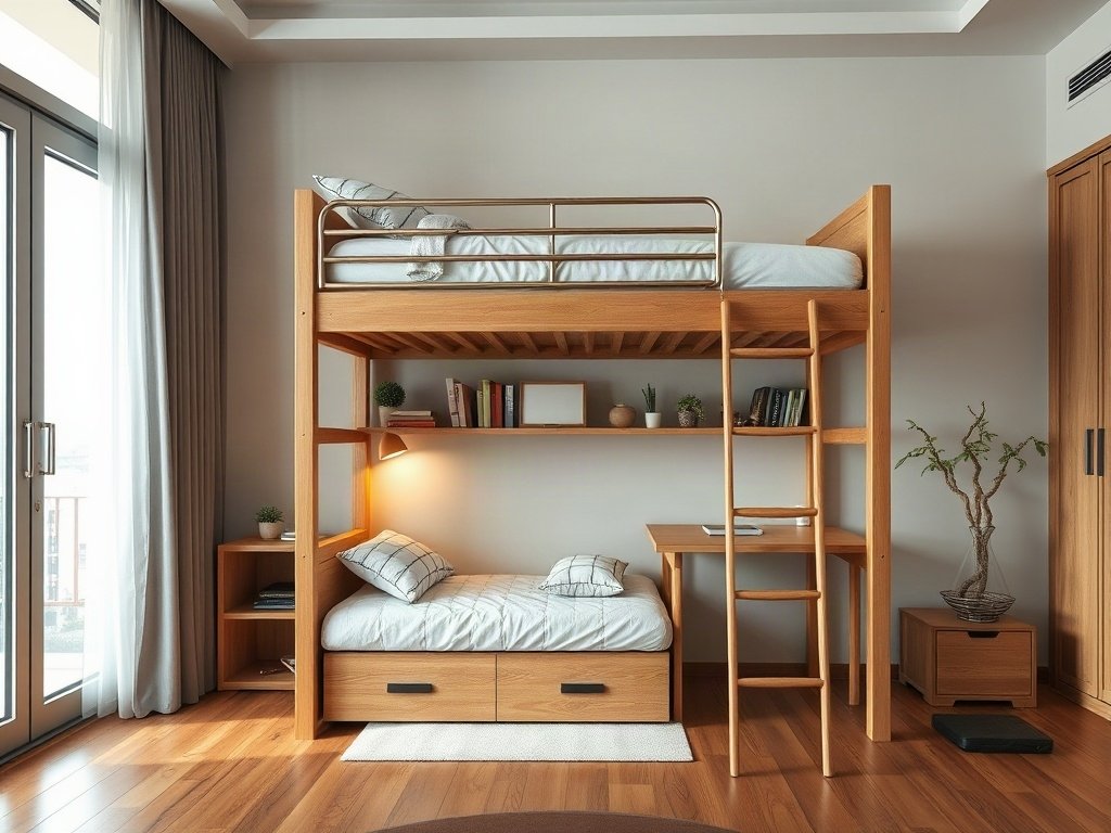 Bàn Học/Bàn Làm Việc - mẹo chọn giường tầng cho người lớn
