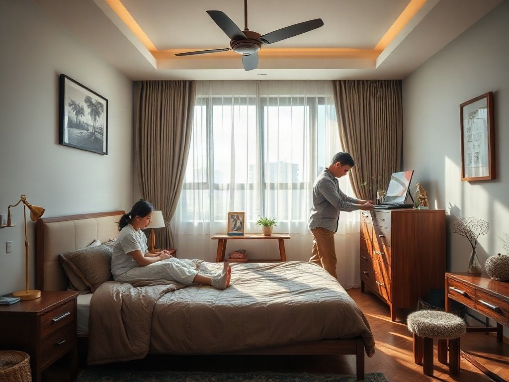 6 Hướng Đặt Giường Ngủ Thu Hút Tài Lộc Cho Mọi Nhà 21 Hướng 6: Giường Ngủ Hướng Về Bắc - hướng đặt giường ngủ thu hút tài lộc