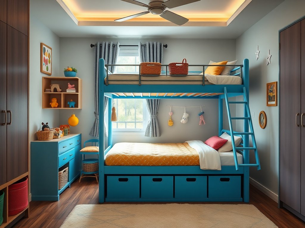 8 Lỗi Phong Thủy Thường Gặp Giường Tầng Bạn Cần Biết 11 Phòng gia đình với giường tầng cho trẻ em và đồ chơi vương vãi