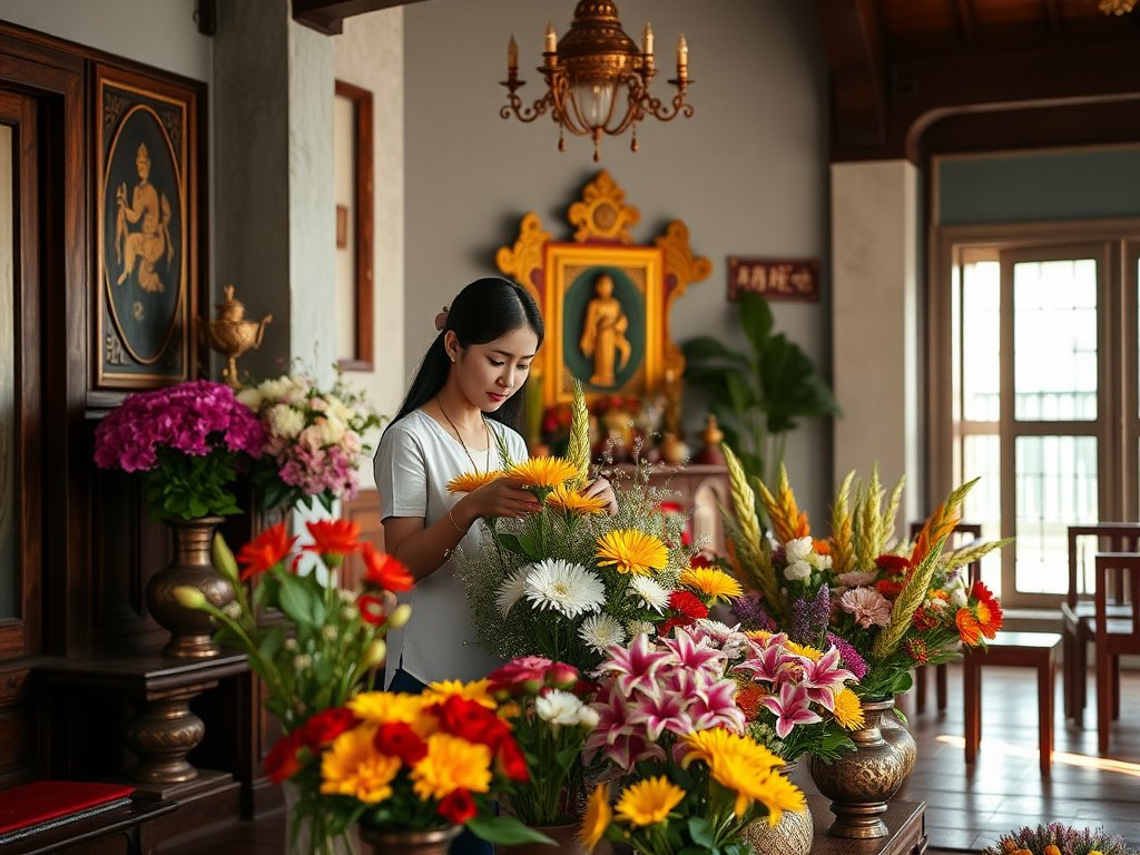 6 Mẹo Bảo Dưỡng Bàn Thờ Bền Đẹp Tại Nhà 11 Hình ảnh nhang cháy trên bàn thờ Việt Nam