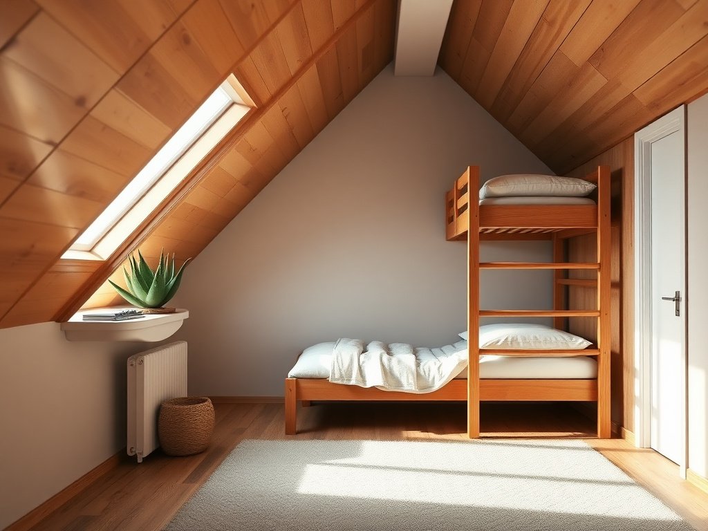 9 Loại Cây Phong Thủy Đặt Gần Giường Tầng Giúp Tăng Vượng Khí 7 Căn hộ hiện đại với giường tầng và cây nhện treo gần đó