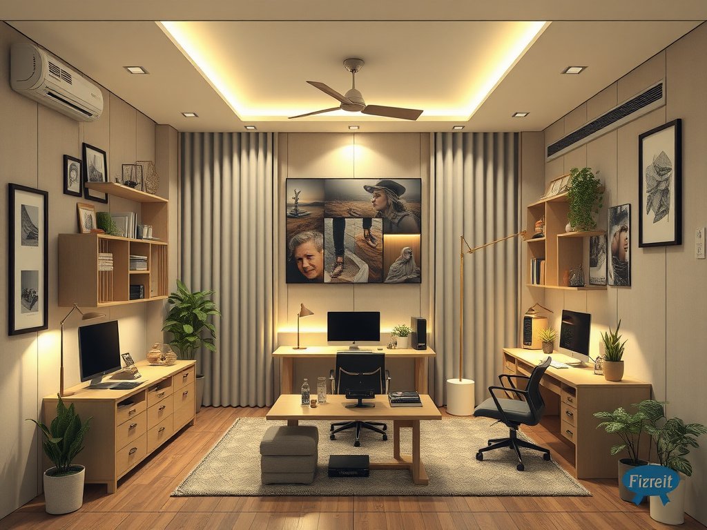 5 Cách Tận Dụng Ánh Sáng Cho Bàn Làm Việc Hiệu Quả 16 Bản vẽ chi tiết phòng làm việc tại nhà Việt Nam với thiết bị và ánh sáng