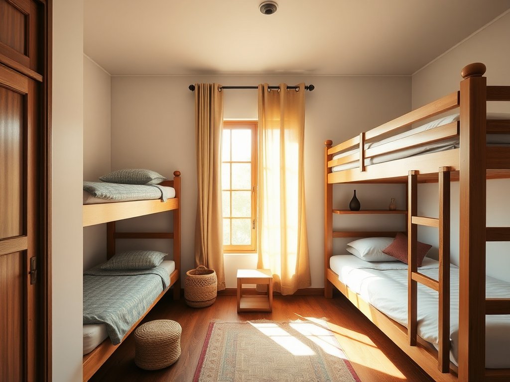 Thiết kế nội thất lấy cảm hứng từ Việt Nam với giường tầng dưới ánh sáng tự nhiên
