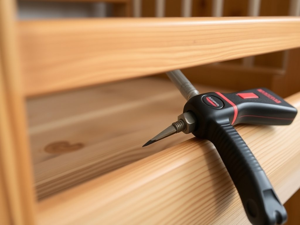 6 Bước Xử Lý Vết Trầy Giường Tầng Đơn Giản Tại Nhà 3 Cận cảnh dụng cụ sửa vết trầy nội thất gỗ trên giường tầng
