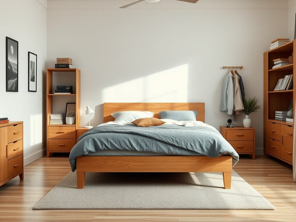 Cận cảnh người phụ nữ Việt đang đánh bóng giường gỗ để tránh xước