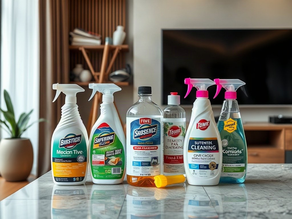 Chọn Dung Dịch Vệ Sinh Chuyên Dụng - mẹo vệ sinh kệ tivi mặt đá
