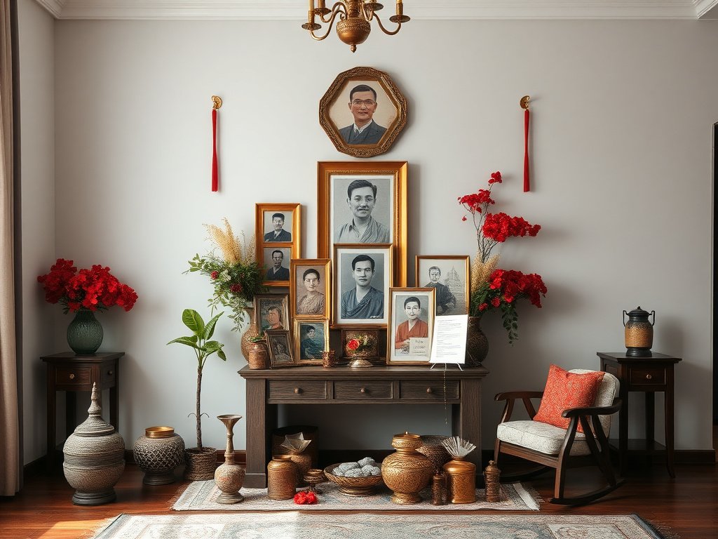 5 Hỗ Trợ Lựa Chọn Bàn Thờ Phù Hợp Cho Ngôi Nhà Của Bạn 5 Gia đình Việt quây quần bên bàn thờ gia tiên