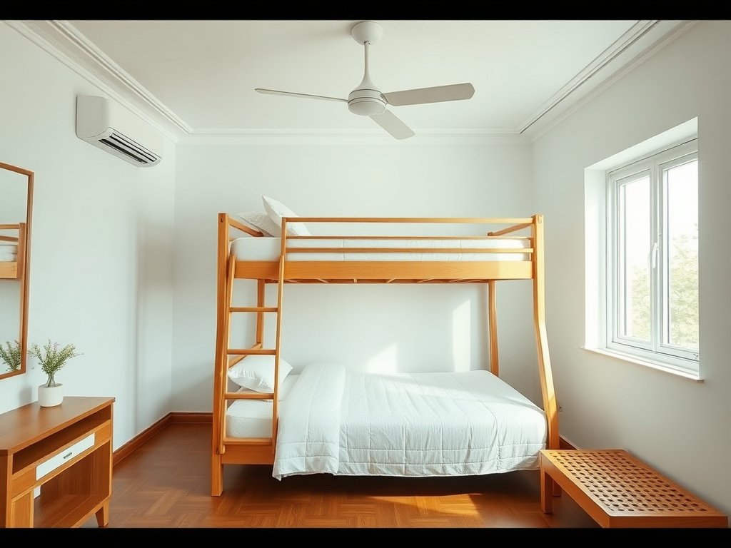 6 Bước Xử Lý Vết Trầy Giường Tầng Đơn Giản Tại Nhà 7 Phòng ngủ hiện đại sáng sủa Việt Nam với giường tầng nguyên vẹn