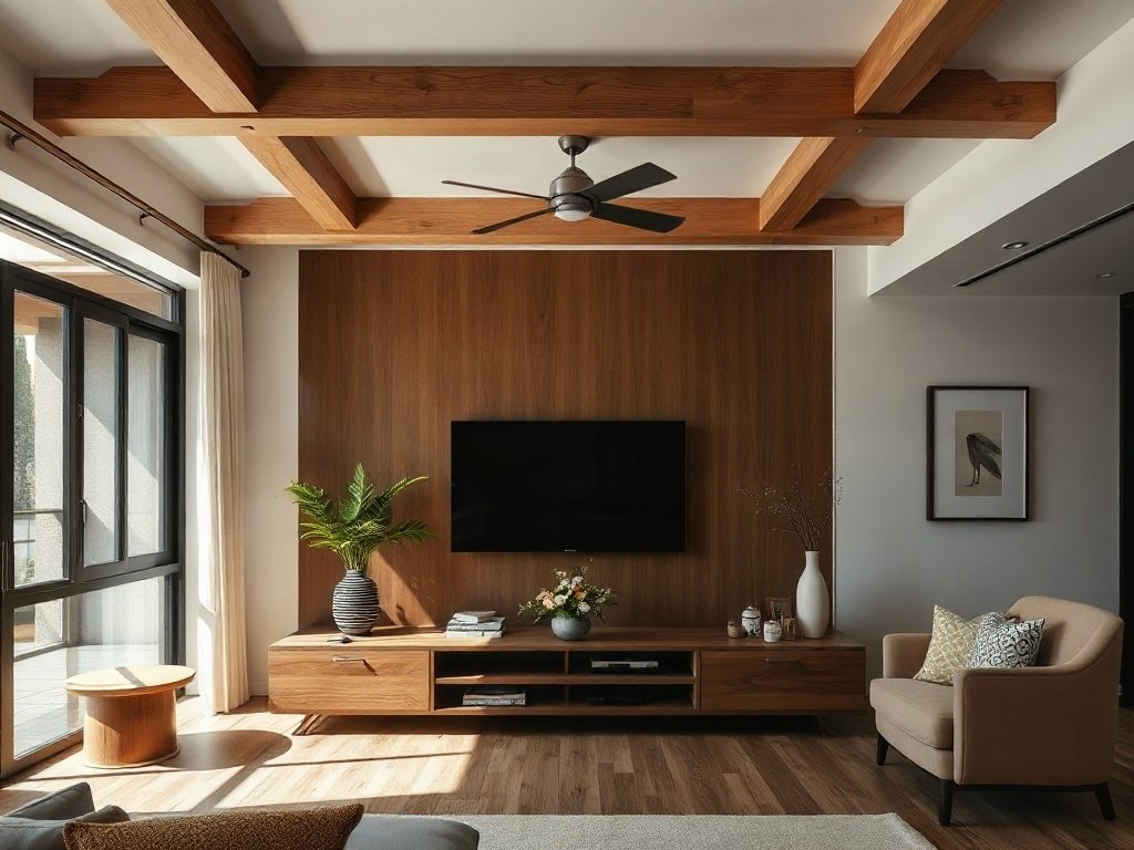 5 Lỗi Phong Thủy Thường Gặp Khi Kê Kệ Tivi và Cách Khắc Phục 6 Phản chiếu cửa chính và tác động phong thủy - lỗi phong thủy thường gặp khi kê kệ tivi