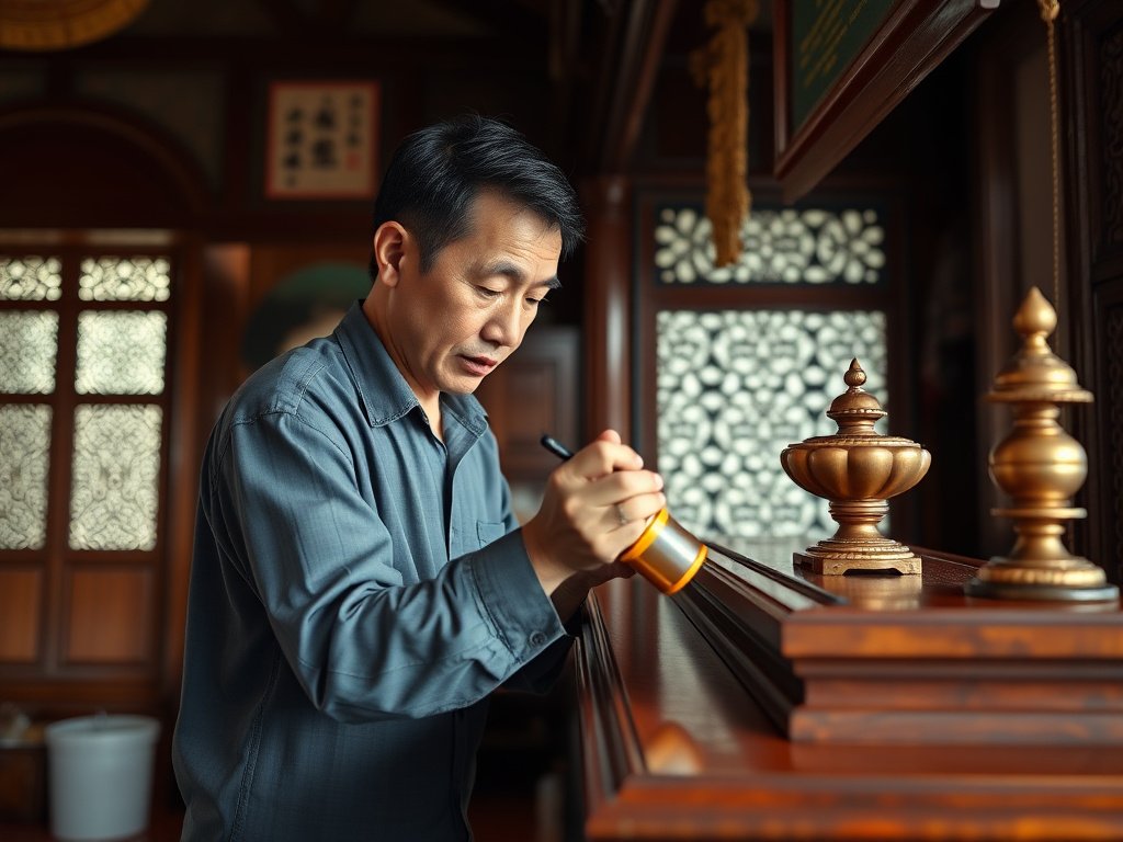 6 Mẹo Bảo Dưỡng Bàn Thờ Bền Đẹp Tại Nhà 7 Chi tiết chạm khắc trên bàn thờ gỗ