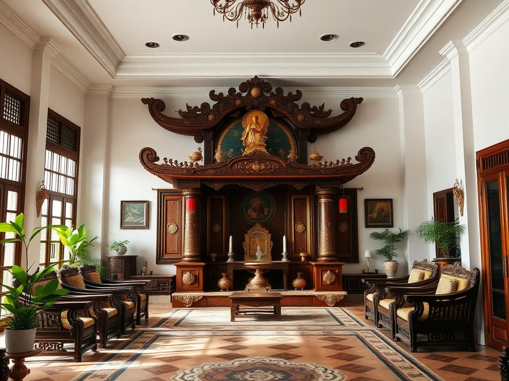 5 Hỗ Trợ Lựa Chọn Bàn Thờ Phù Hợp Cho Ngôi Nhà Của Bạn 7 Chi tiết điêu khắc tinh xảo trên bàn thờ gỗ thủ công