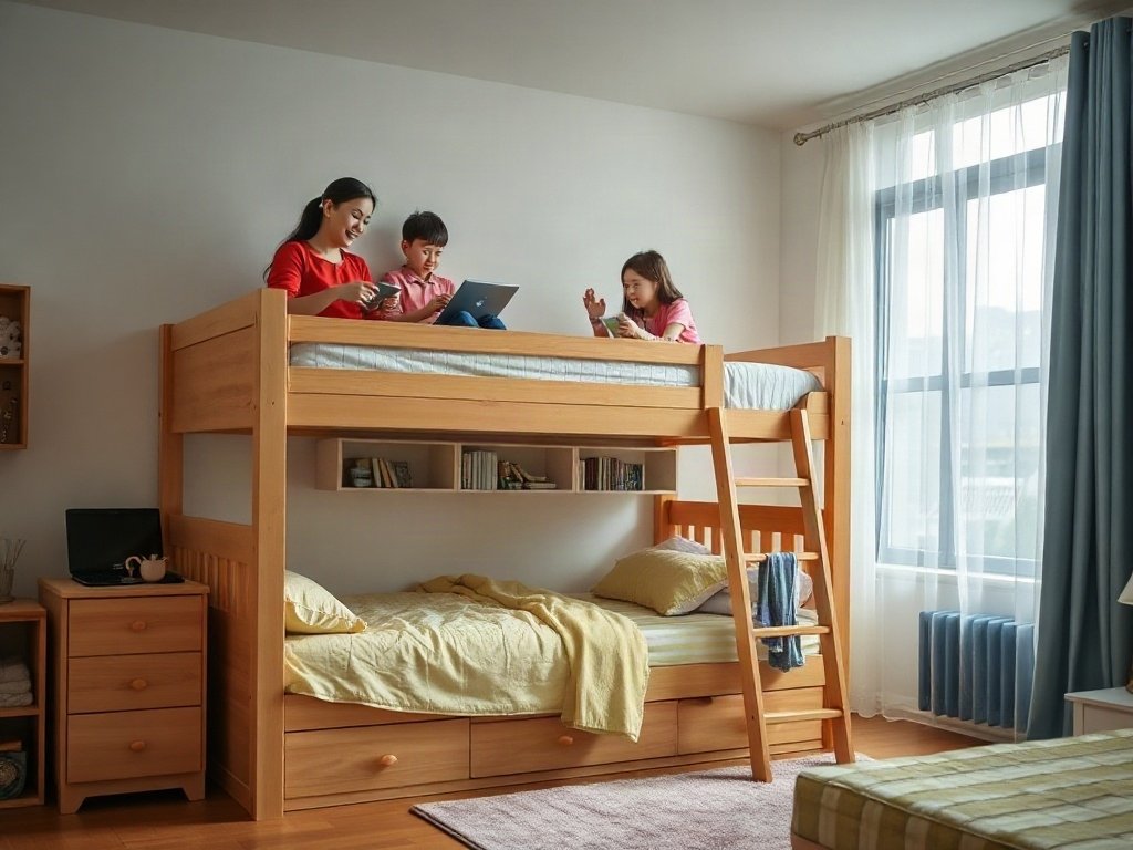 Giường Tầng Chữ L - mẹo chọn giường tầng cho người lớn