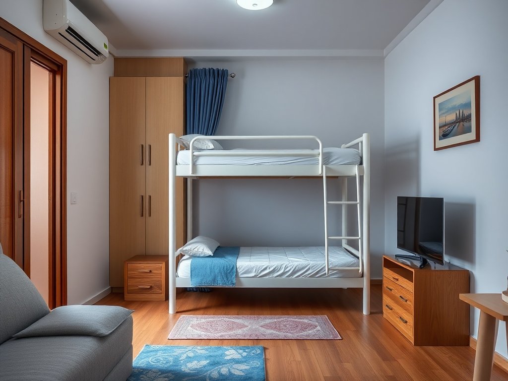 8 Lỗi Phong Thủy Thường Gặp Giường Tầng Bạn Cần Biết 7 Gia đình Việt bàn bạc trang trí phòng có giường tầng gỗ