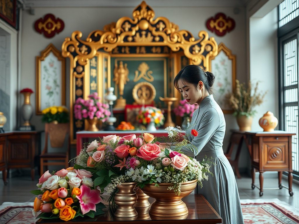 5 Hỗ Trợ Lựa Chọn Bàn Thờ Phù Hợp Cho Ngôi Nhà Của Bạn 9 Bàn thờ nhỏ gọn cho không gian căn hộ