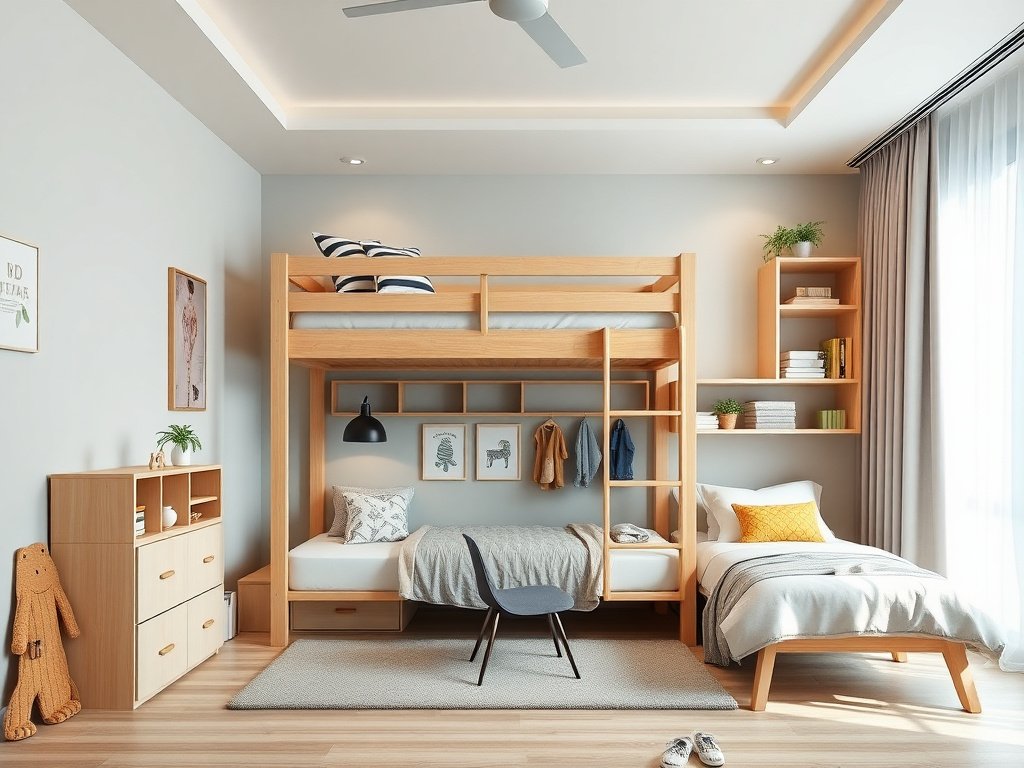 Gia đình đô thị Việt với thiết kế giường tầng nghệ thuật