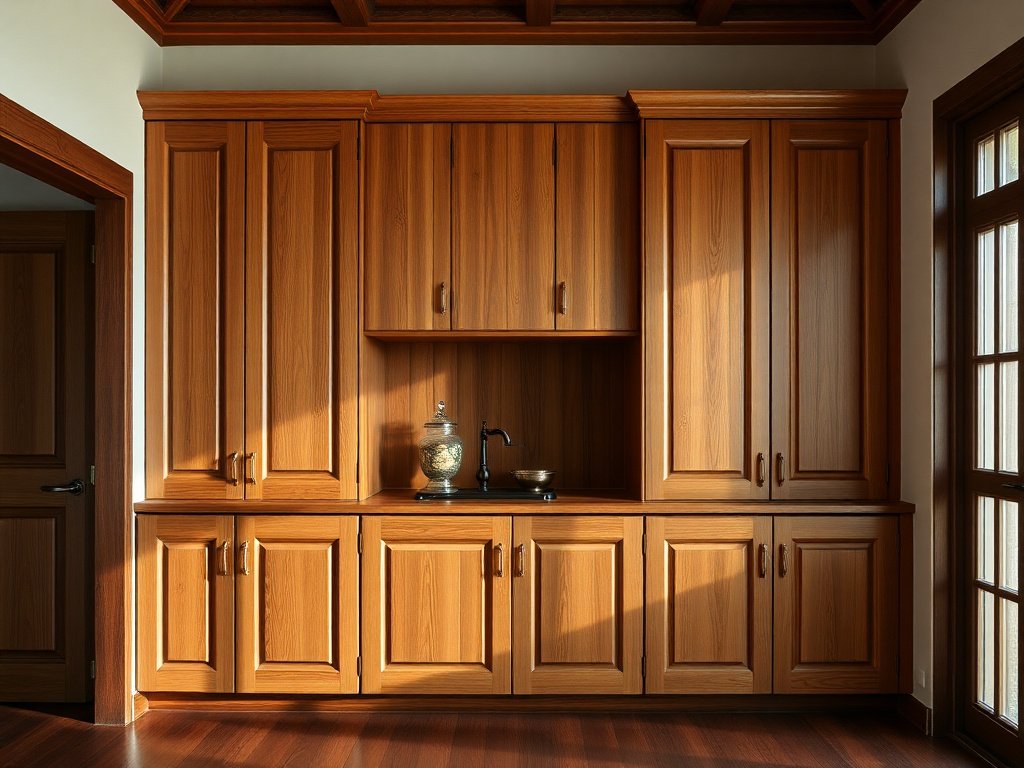 6 Cách Tránh Cong Vênh Tủ Gỗ Hiệu Quả Bạn Cần Biết 8 Người phụ nữ Việt đang đánh bóng tủ gỗ.