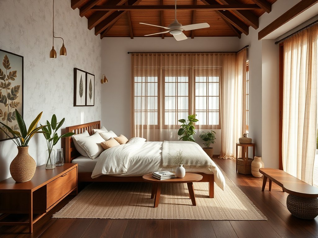 Phòng khách Việt hiện đại với giường bền màu