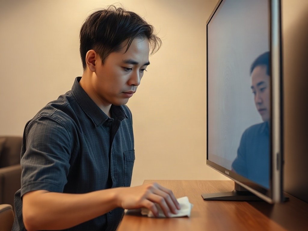 7 Điều Cần Tránh Khi Vệ Sinh Kệ Tivi 22 Điều 5: Tránh sử dụng khăn cứng hoặc thô ráp - điều cần tránh khi vệ sinh kệ tivi