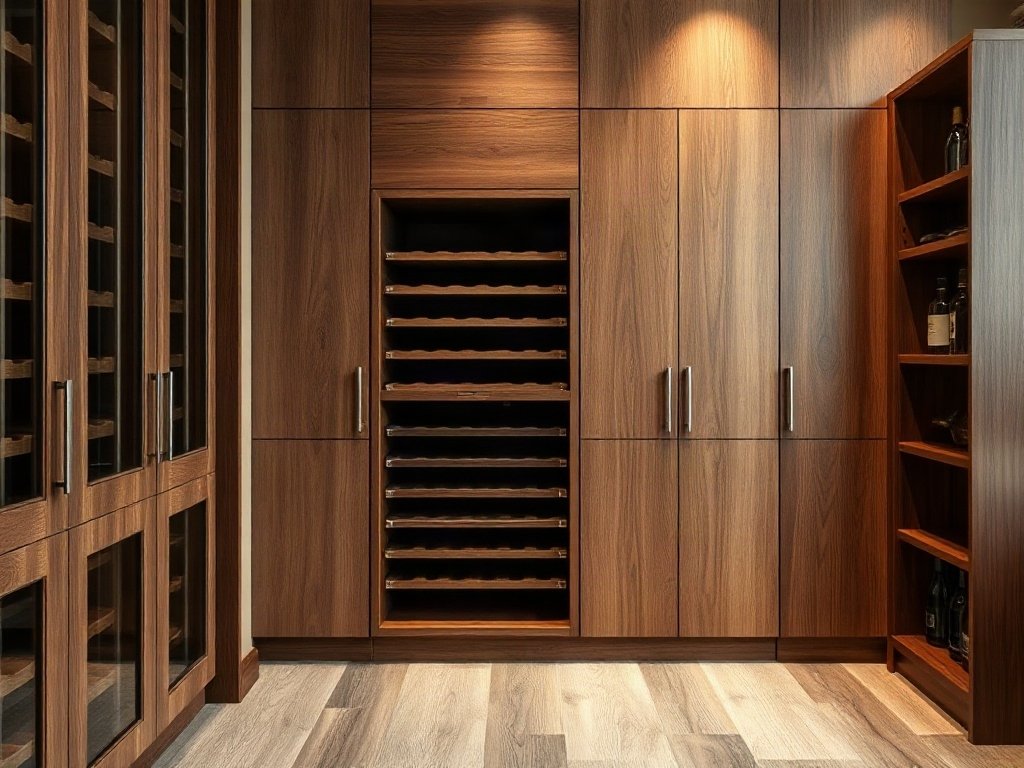 Khảo sát thực tế dòng gỗ thông dụng (Gỗ Sồi, Xoan đào, Óc chó) - Tủ rượu tại TPHCM