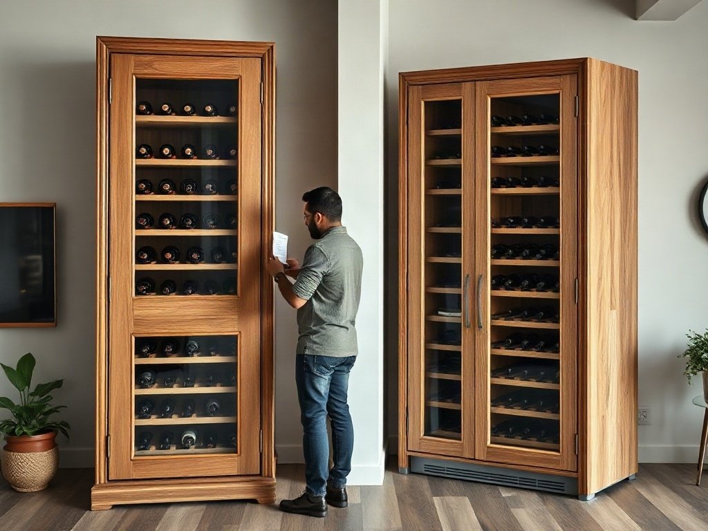 Khảo sát thực tế dòng gỗ thông dụng (Gỗ Sồi, Xoan đào, Óc chó) - Tủ rượu quận 4