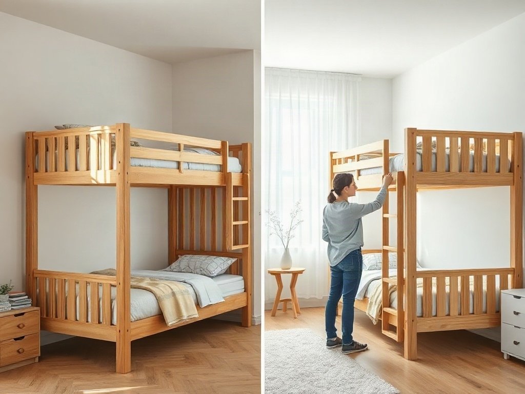 Khảo sát thực tế dòng gỗ thông dụng (Gỗ Sồi, Xoan đào, Óc chó) - giường tầng trẻ em quận 6