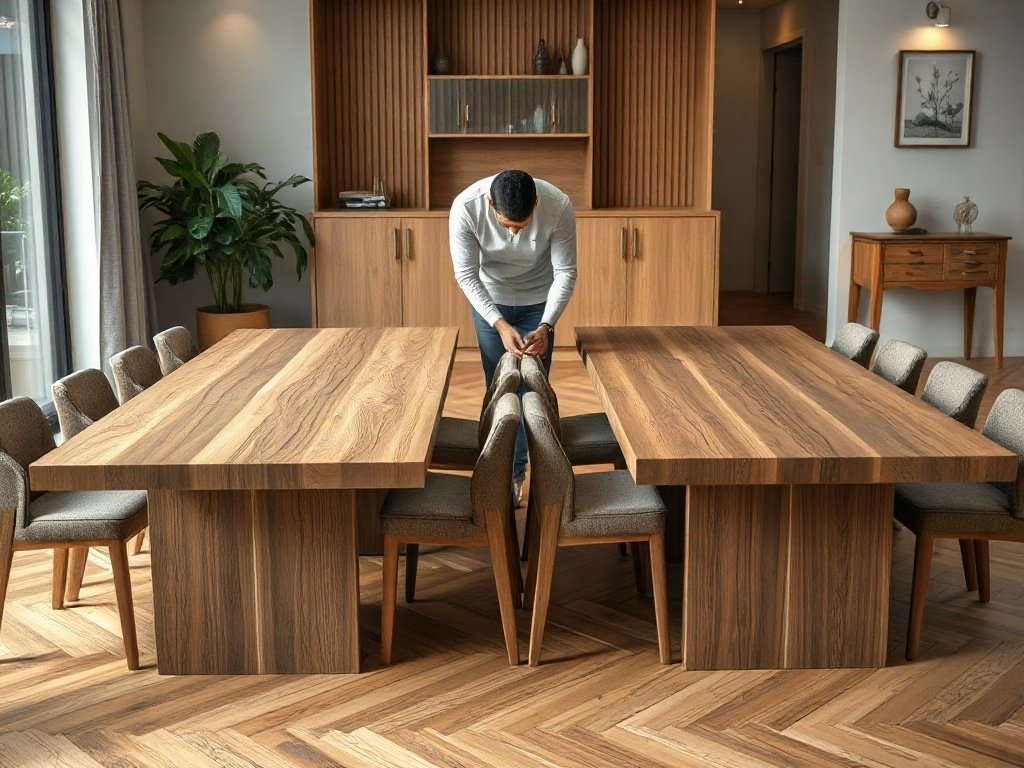 Bàn Ăn 6 Ghế Gỗ: Lựa Chọn Hoàn Hảo Cho Không Gian Sống Hiện Đại 5 Khảo sát thực tế dòng gỗ thông dụng (Gỗ Sồi, Xoan đào, Óc chó) - Bàn ăn 6 ghế gỗ