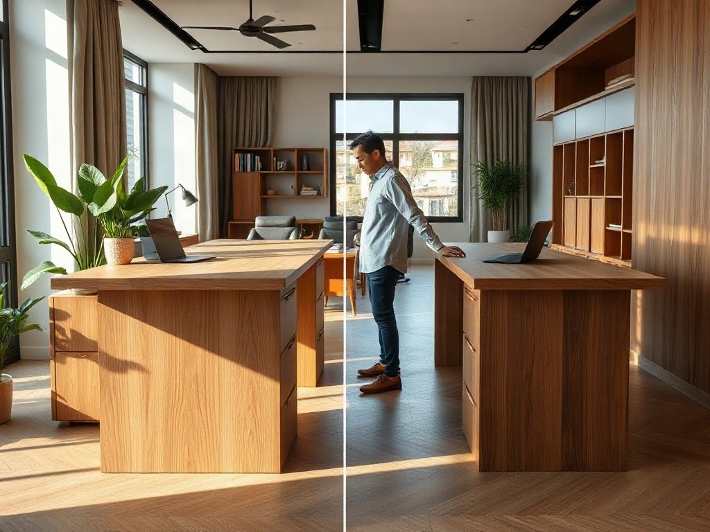 Khám Phá 5 Ưu Điểm Của Bàn Làm Việc Thông Minh Cho Văn Phòng Hiện Đại 5 Khảo sát thực tế dòng gỗ thông dụng - Ưu điểm của bàn làm việc thông minh