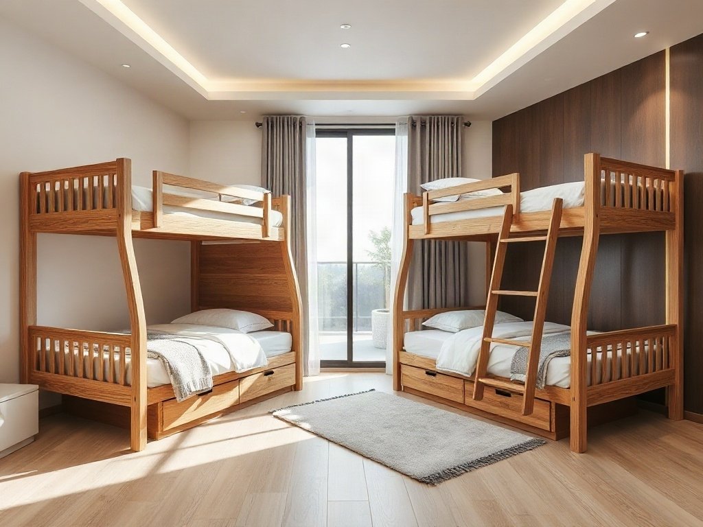 Khảo sát thực tế dòng gỗ thông dụng (Gỗ Sồi, Xoan đào, Óc chó) - Giá giường tầng trẻ em gỗ thông