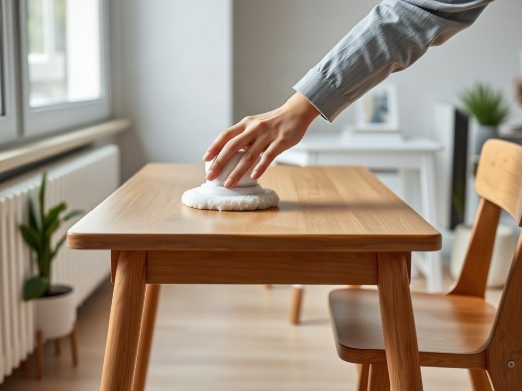 Mẹo đánh bóng và xử lý sự cố trầy xước nhỏ tại nhà - bàn học cho bé bằng gỗ