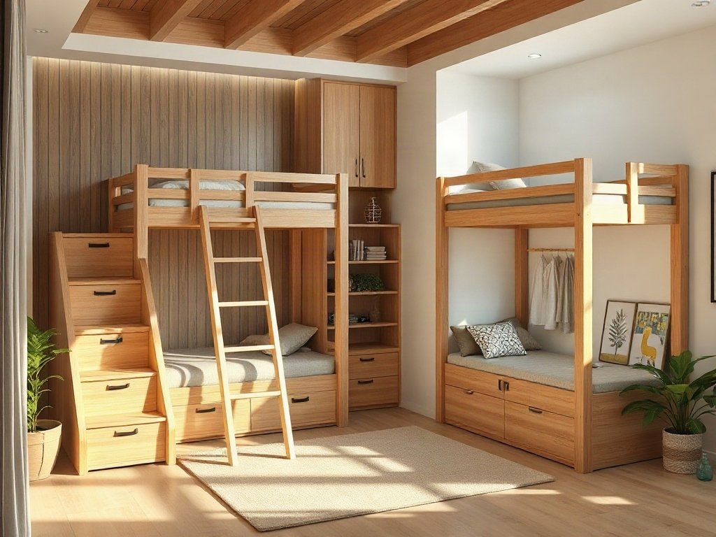Không đo đạc kỹ diện tích phòng trước khi đặt làm - Giường tầng trẻ em có lan can