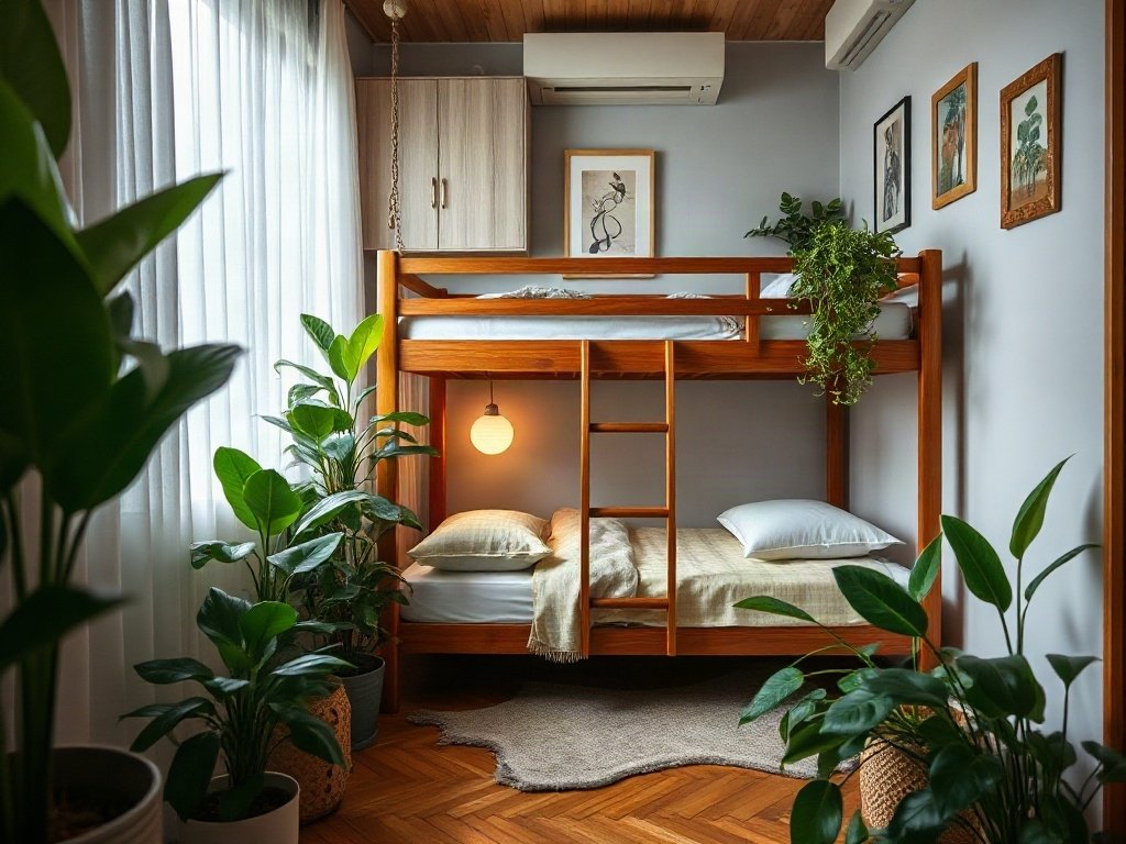 Cách đặt vật phẩm phong thủy trên giường tầng - cách trang trí giường tầng may mắn