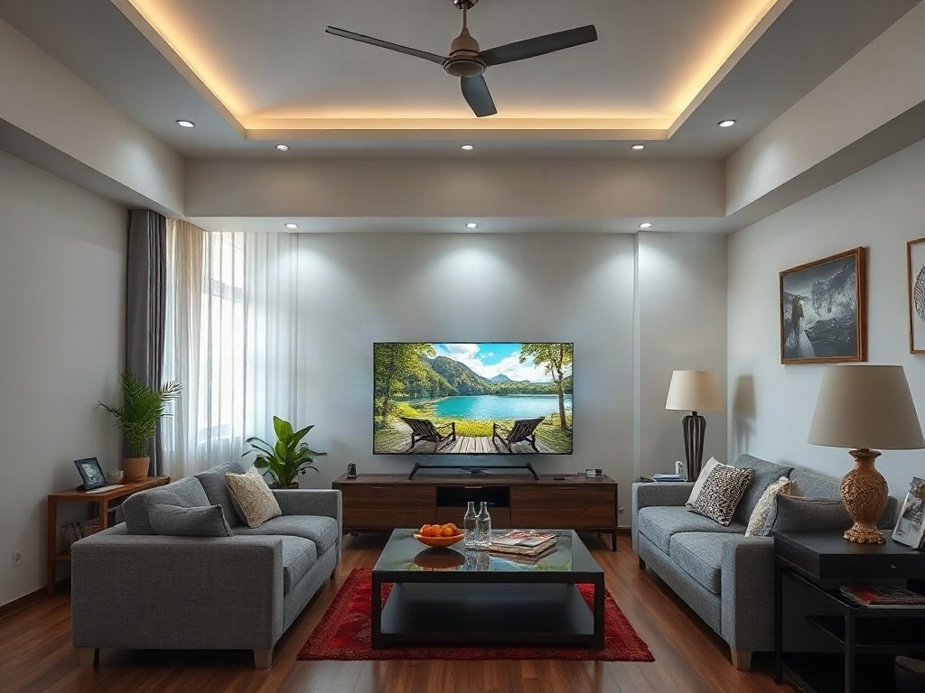 Tầm nhìn thoải mái - bước đặt kệ tivi không bị sai phong thủy