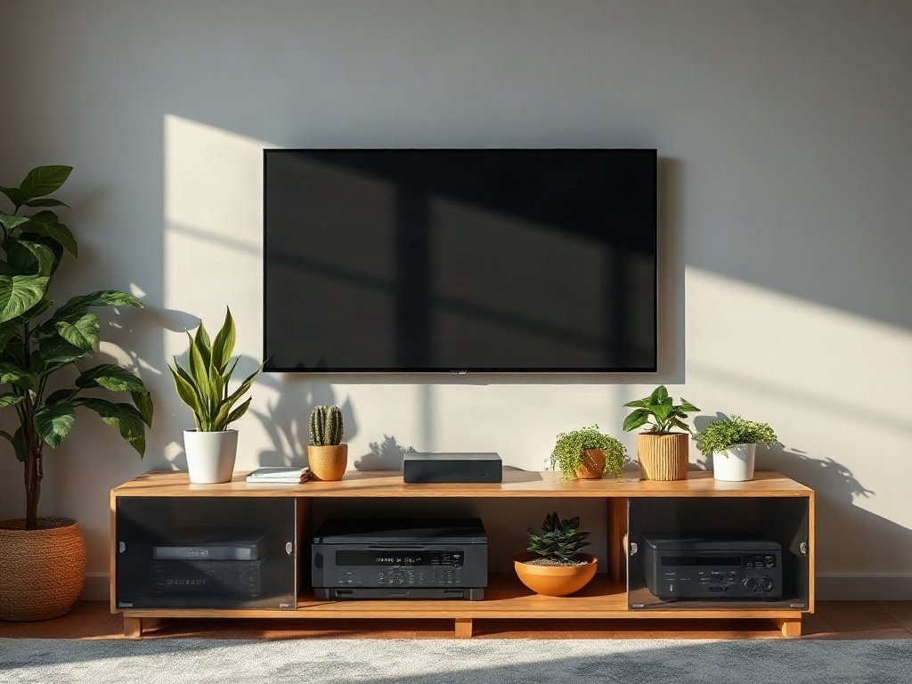8 Cách Sắp Xếp Đồ Vật Trên Kệ Tivi Thẩm Mỹ 4 Cách 2: Sử dụng Ảnh Gia Đình - cách sắp xếp đồ vật trên kệ tivi thẩm mỹ