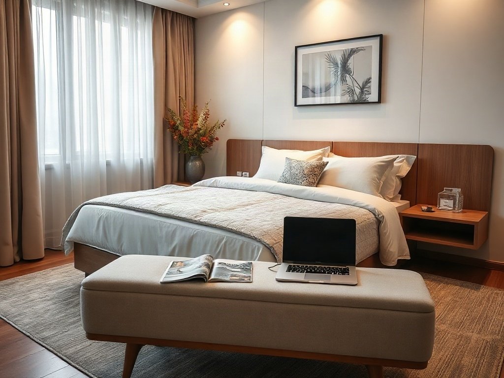 Khám Phá 8 Ý Tưởng Đặt Đồ Vật Trên Giường Ngủ Tinh Tế và Tiện Lợi 9 Lựa chọn thiết kế kệ phù hợp - ý tưởng đặt đồ vật trên giường ngủ