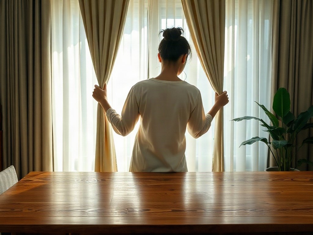 Cách 2: Sử Dụng Gương Để Phản Chiếu Ánh Sáng - cách kết hợp bàn ăn gỗ với ánh sáng tự nhiên