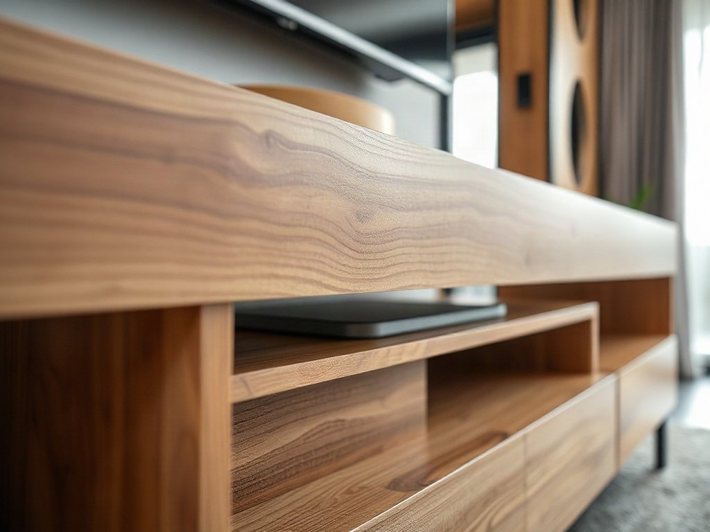 Chọn lựa vật liệu và màu sắc như thế nào? - điều nên làm khi mua kệ tivi mới
