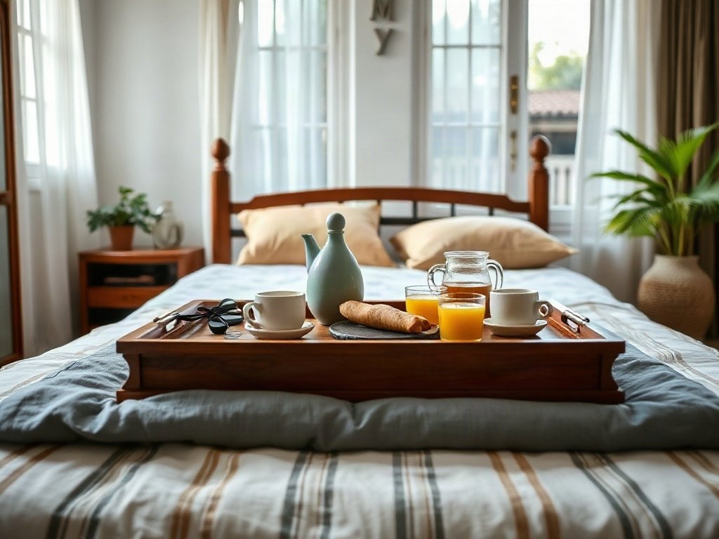 Khám Phá 8 Ý Tưởng Đặt Đồ Vật Trên Giường Ngủ Tinh Tế và Tiện Lợi 10 Ý tưởng 3: Sử dụng chăn, ga, gối đậm phong cách - ý tưởng đặt đồ vật trên giường ngủ
