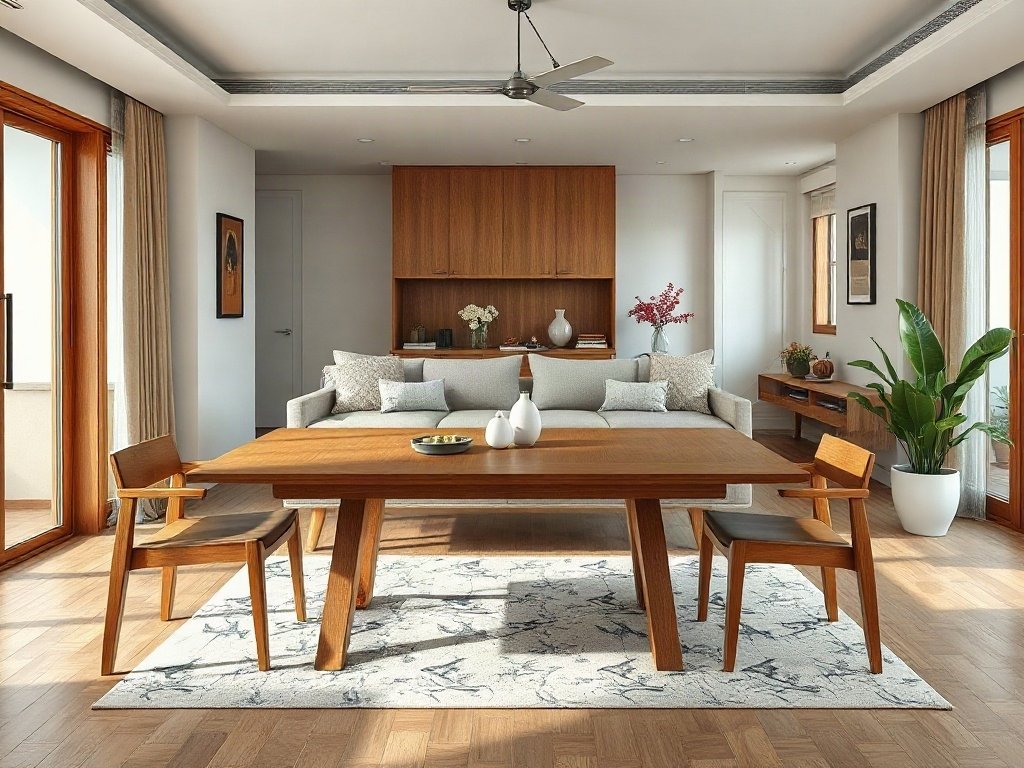 4 Kiểu Bàn Ăn Gỗ Tiết Kiệm Không Gian Sống Thịnh Hành 3 Ưu điểm của bàn ăn gấp gọn - kiểu bàn ăn gỗ tiết kiệm không gian sống