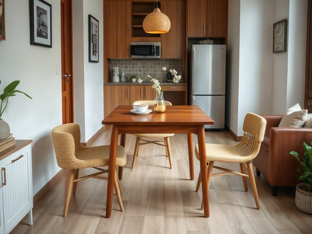 4 Kiểu Bàn Ăn Gỗ Tiết Kiệm Không Gian Sống Thịnh Hành 9 Kiểu 2: Bàn ăn đa năng - kiểu bàn ăn gỗ tiết kiệm không gian sống